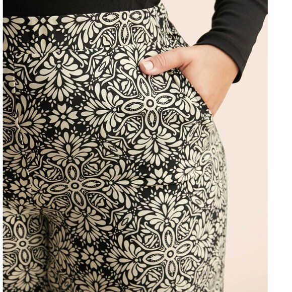 Bloomchic Mid Rise Boho Print Pocket Pants - Size 18-20/2X - NWT - Picture 6 of 10